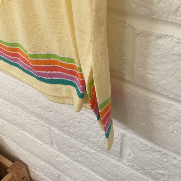 Vintage Aileen Yellow Rainbow Knit Drawstring Tank - Picture 7 of 9